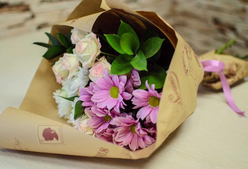 Букет цветов из: Розы и Хризантемы в Кыштовке