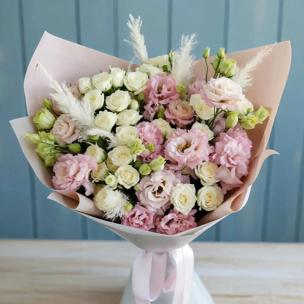 Букет цветов из: Альстромерии и Розы в Кыштовке