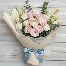 Букет цветов из:  Лизиантусы в Кыштовке