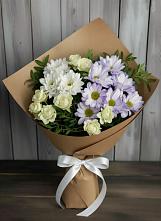 Букет цветов из:  Хризантемы и Розы в Кыштовке