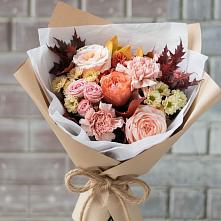 Букет цветов из:  Гвоздики, Хризантемы и Розы в Кыштовке