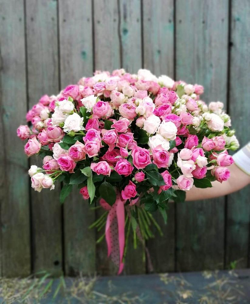 Букет Розовые кустовые розы Натали и Лав Лидия в Кыштовке