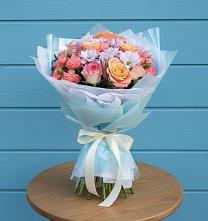 Букет цветов из:  Хризантемы и Розы #REPLACE_PRED# Кыштовке