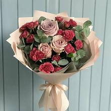 Букет цветов из:  Гвоздики и Розы в Кыштовке