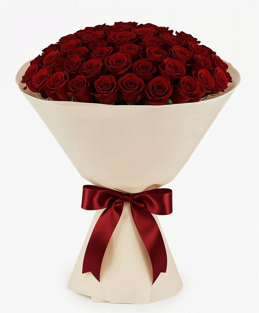 Букет 101 Бордовая роза Блэк Бакарра в Кыштовке