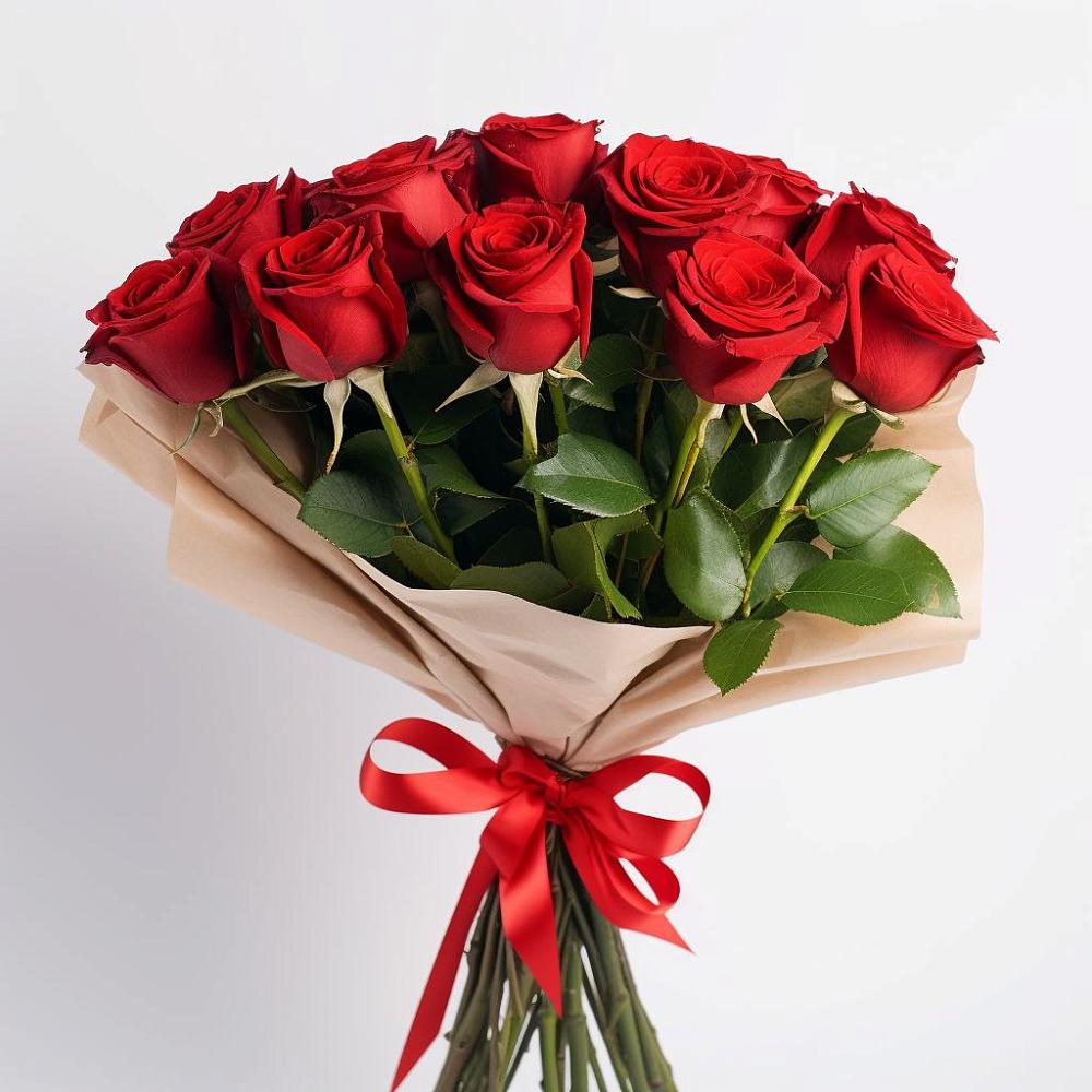 Букет 11 Красных роз Эдлесс Лав в Кыштовке