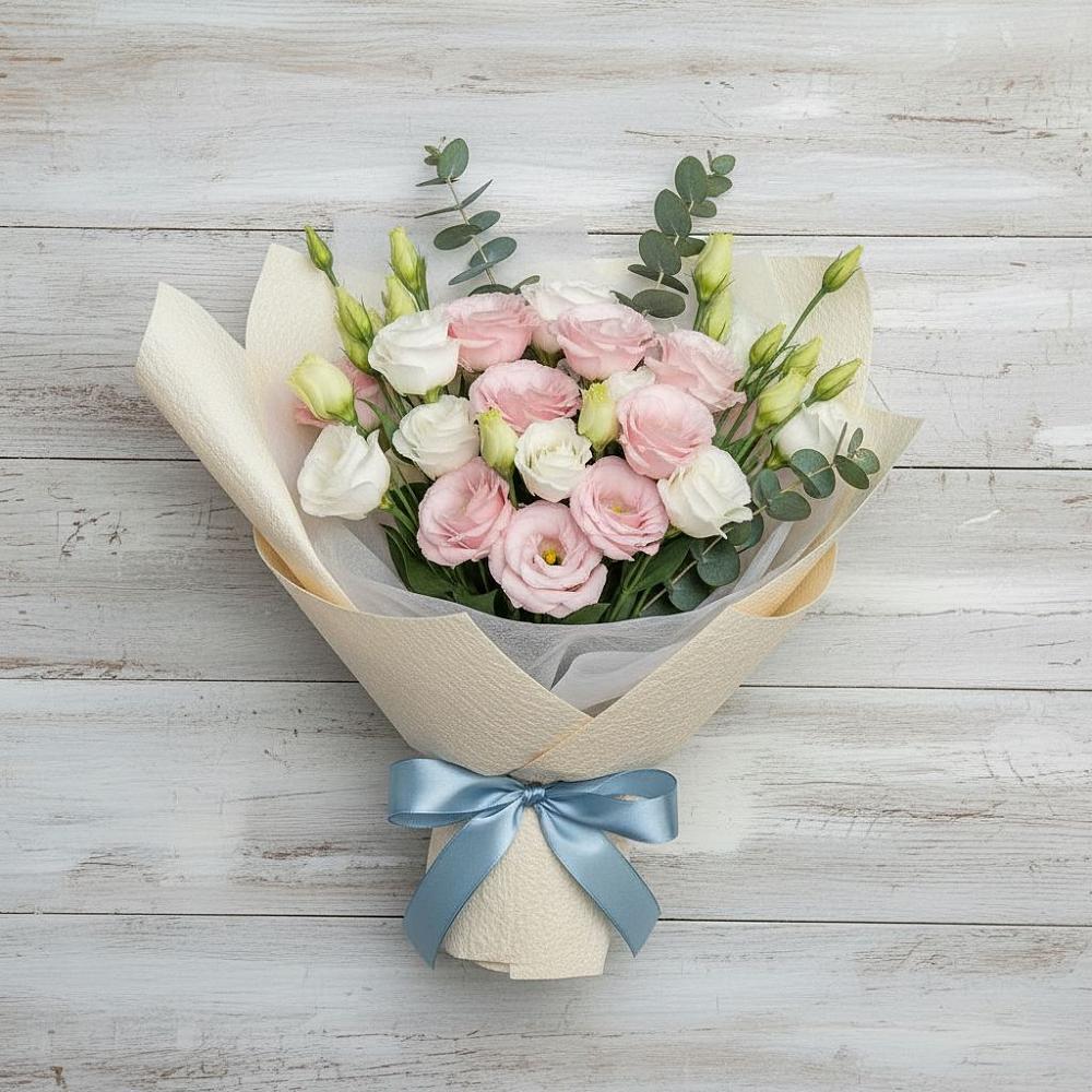 Букет цветов из: Лизиантусы в Кыштовке